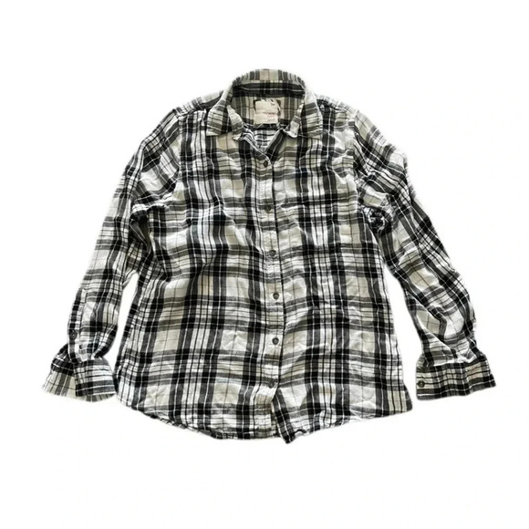 SO Favorite Shirt Long sleeve button down Black and White Juniors Large - Picture 3 of 5